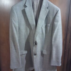 Men's Classic Brown Micro Check Houndstooth Blazer